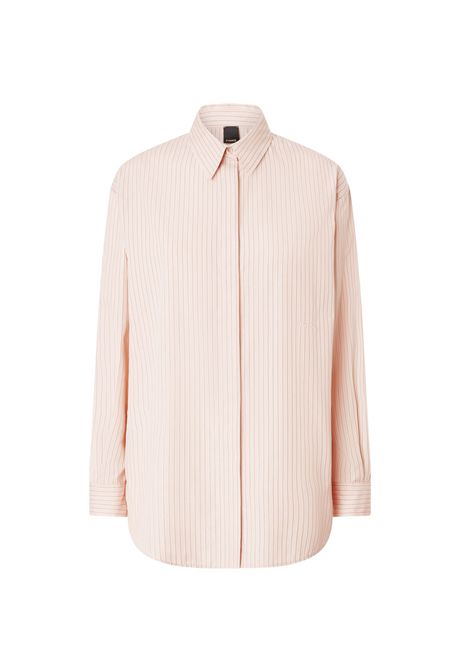 Camicia Pinko donna 104026 A2FH Bridport  rosa oversize popeline a righe PINKO | Camicie | 104026 A2FHNL1